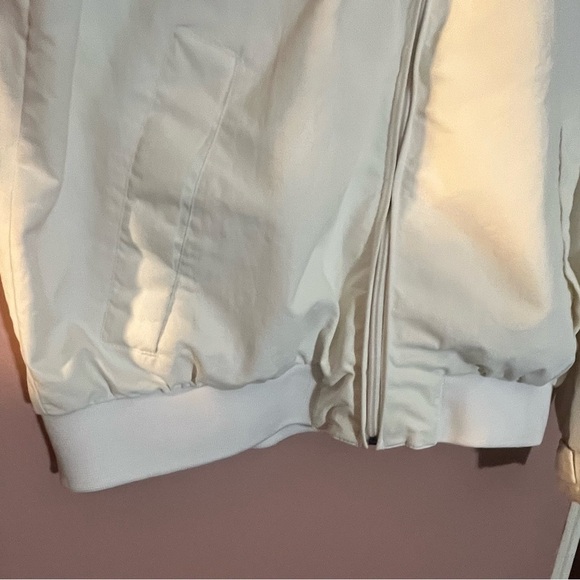 Tommy Hilfiger windbreaker retro full zip hooded jacket off white/white Large - Picture 8 of 14